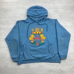 Nike LeBron James Sweatshirt Size XL Blue Crowned Lion King Basketball Hoodie